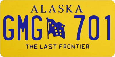 AK license plate GMG701