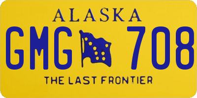 AK license plate GMG708