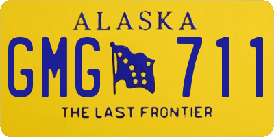 AK license plate GMG711
