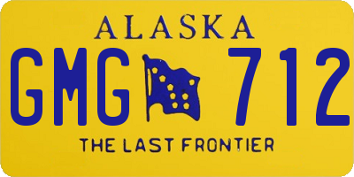 AK license plate GMG712