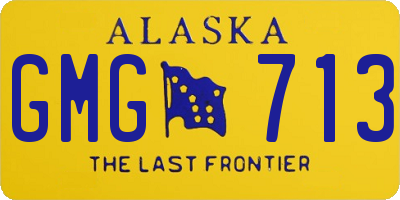 AK license plate GMG713