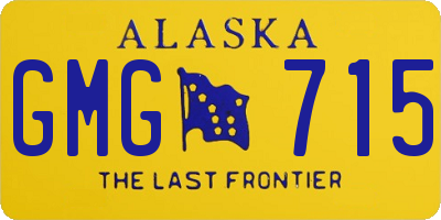 AK license plate GMG715