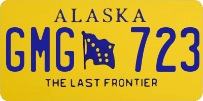 AK license plate GMG723
