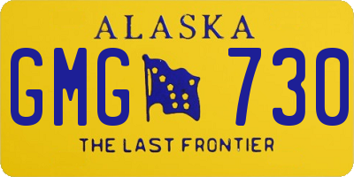 AK license plate GMG730