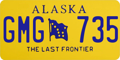 AK license plate GMG735