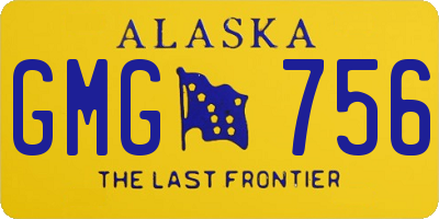 AK license plate GMG756