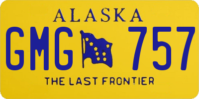 AK license plate GMG757