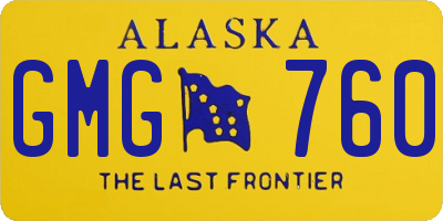AK license plate GMG760