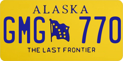 AK license plate GMG770