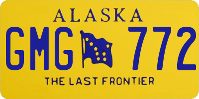 AK license plate GMG772
