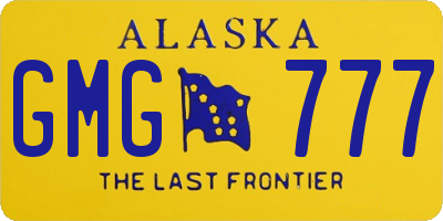 AK license plate GMG777