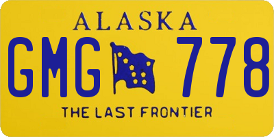 AK license plate GMG778