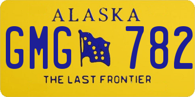 AK license plate GMG782