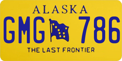 AK license plate GMG786