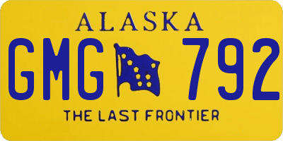 AK license plate GMG792