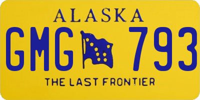 AK license plate GMG793