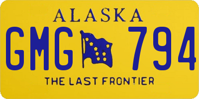 AK license plate GMG794