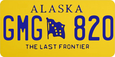 AK license plate GMG820