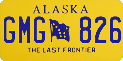 AK license plate GMG826