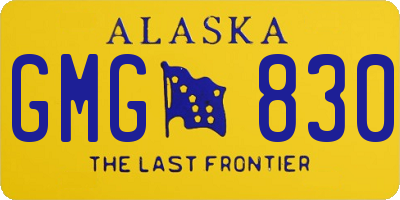 AK license plate GMG830