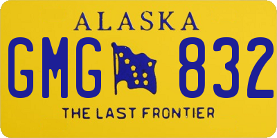 AK license plate GMG832