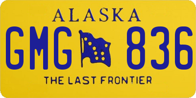 AK license plate GMG836