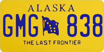 AK license plate GMG838