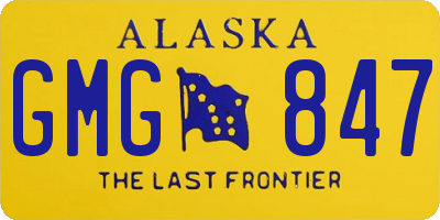 AK license plate GMG847