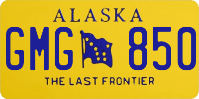 AK license plate GMG850