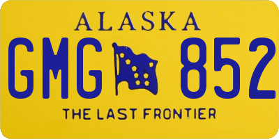 AK license plate GMG852