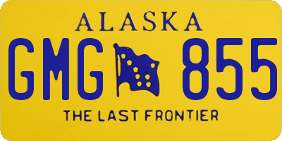 AK license plate GMG855