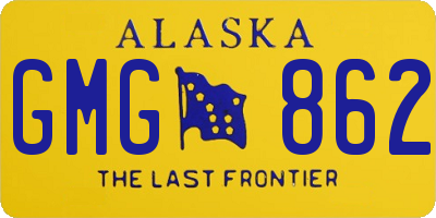 AK license plate GMG862