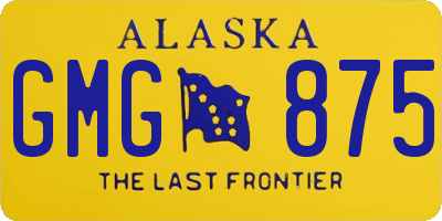 AK license plate GMG875