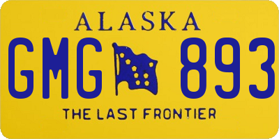 AK license plate GMG893