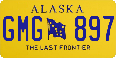 AK license plate GMG897