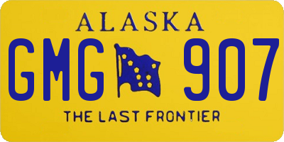 AK license plate GMG907