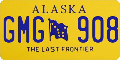 AK license plate GMG908