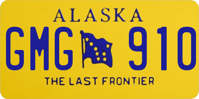 AK license plate GMG910