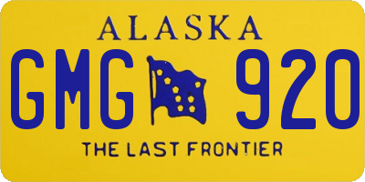 AK license plate GMG920