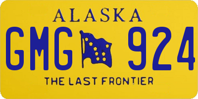 AK license plate GMG924