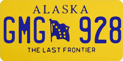 AK license plate GMG928