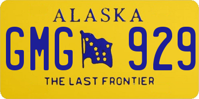 AK license plate GMG929