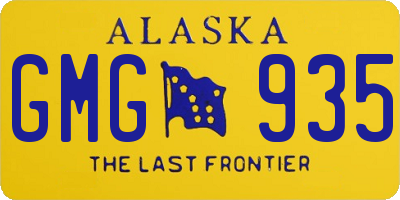 AK license plate GMG935