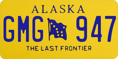 AK license plate GMG947