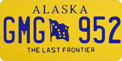 AK license plate GMG952