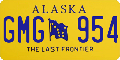AK license plate GMG954