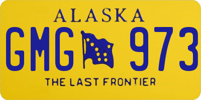 AK license plate GMG973