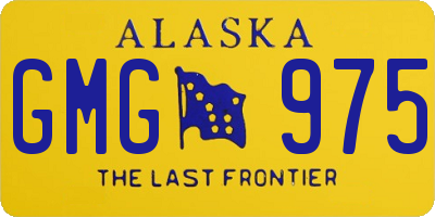AK license plate GMG975