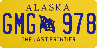 AK license plate GMG978
