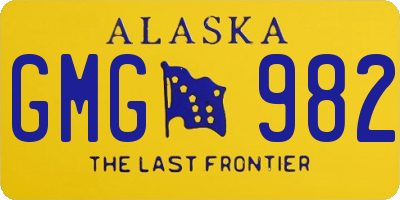 AK license plate GMG982